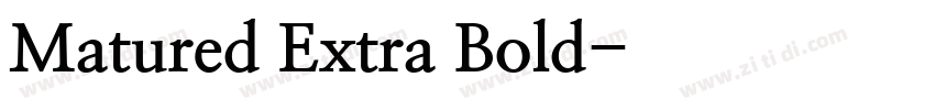 Matured Extra Bold字体转换